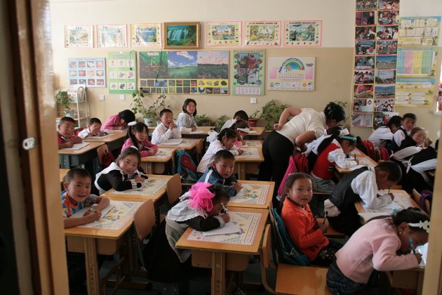 Mongools schoolklasje