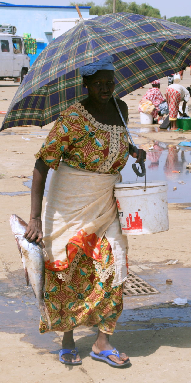 vrouw en vis