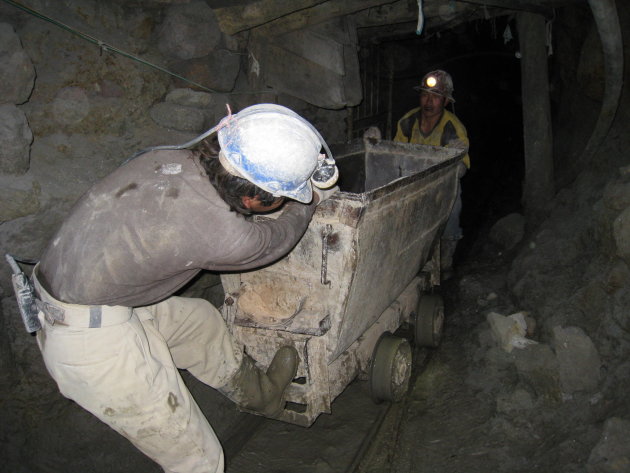 Mijnwerkers in Potosi