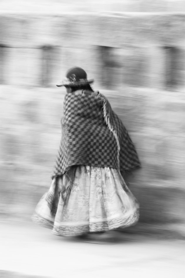 Inca woman on the move