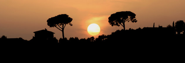 Zonsondergang in Italië