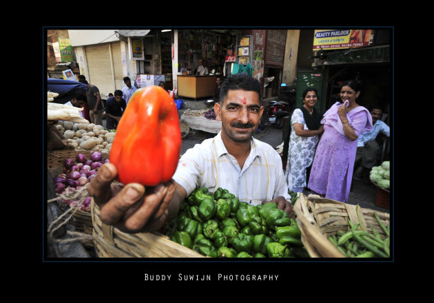 Paprika verkoper in Mandi