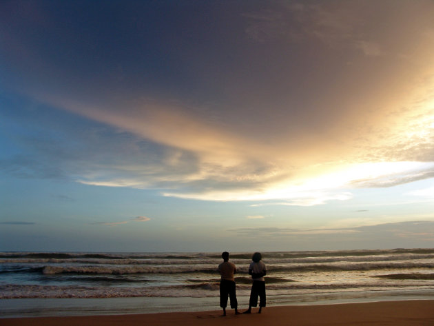 Zonsondergang in Sri Lanka