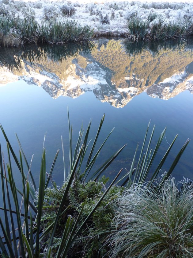 Mirror Lake vlakbij Milford Sound