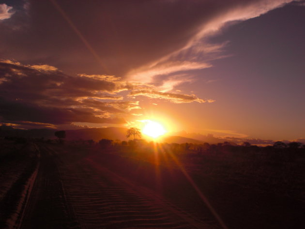 sunset in Tsavo