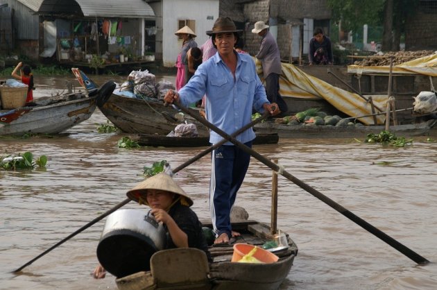 Transport op de Mekong