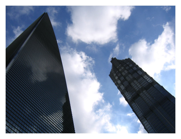 Wolkenkrabbers in het Pudong District
