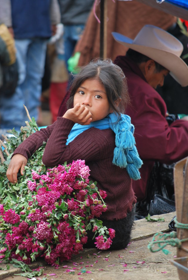 Marktmeisje in Guatemala