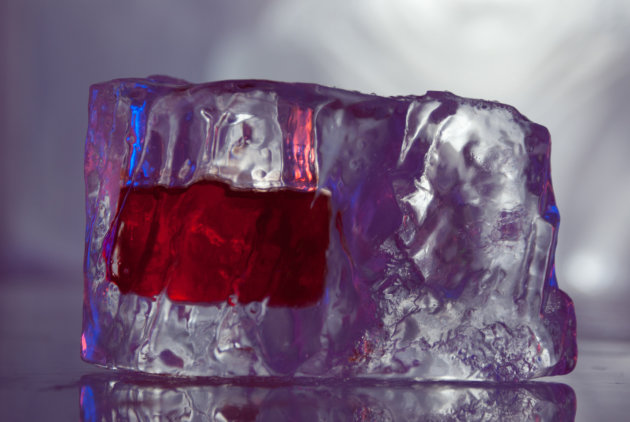 Handgemaakt ijsglas uit het sneeuwkasteel - Finland