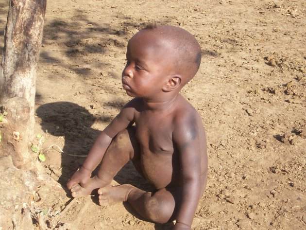 kind bij de Hamer stam in Ethiopie