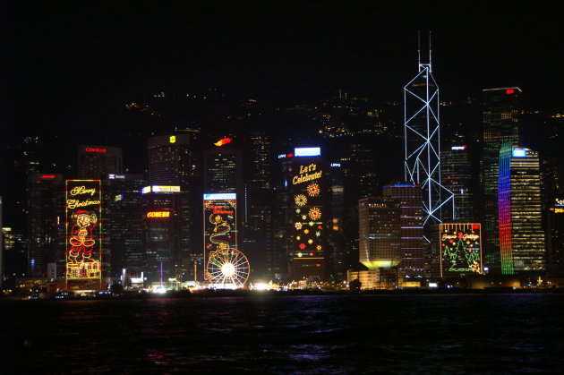 Kerstmis in Hong Kong - Uitzicht op HK Island