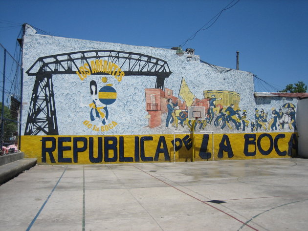 De wijk La Boca in Buenos Aires Argentinie