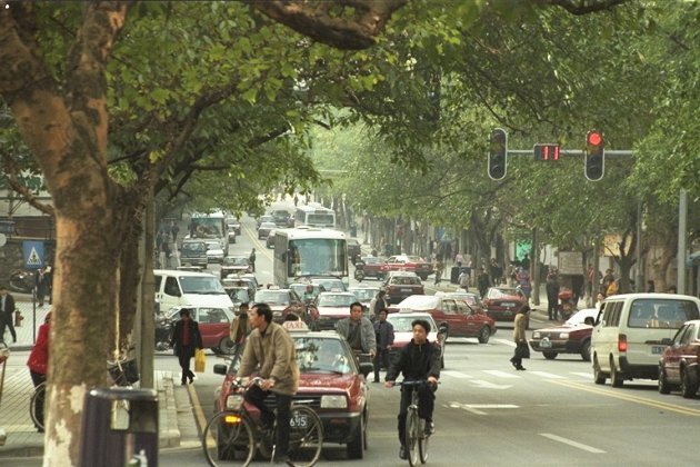 een straat in Ghuangzhou