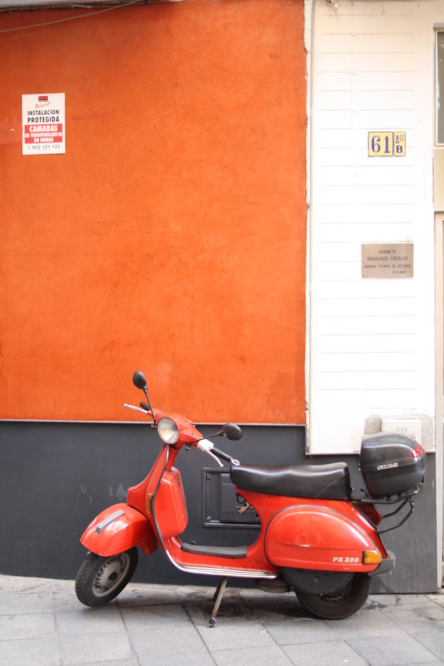Een scooter in Malaga