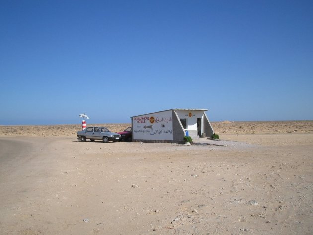 Checkpoint in de Westelijke Sahara