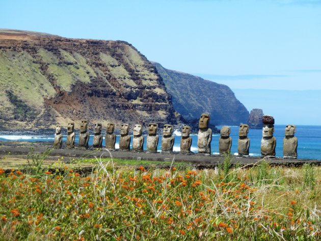 Moai beelden op Paaseiland