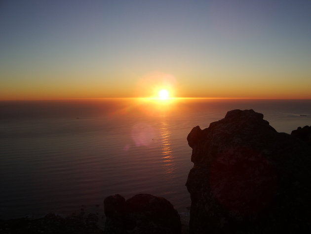 Zonsondergang vanaf de Tafelberg