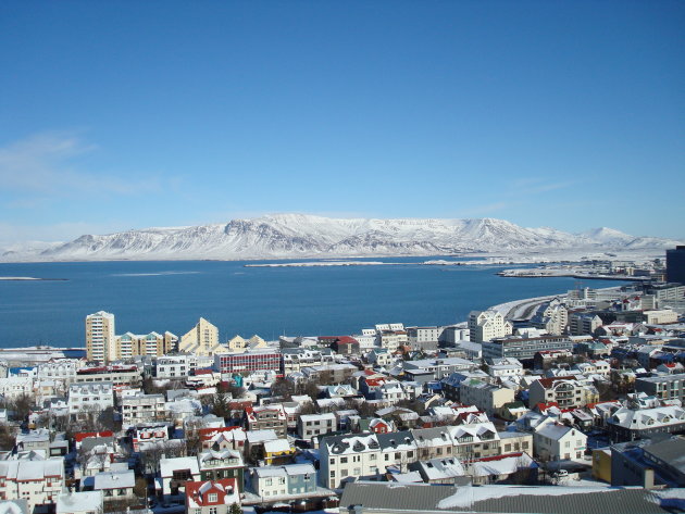Reykjavik, gezien vanuit de toren van Hallgrimmskirkjan