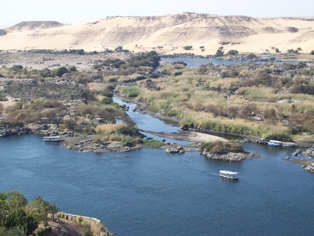 UItzicht vanuit het Nubian hous in Aswan