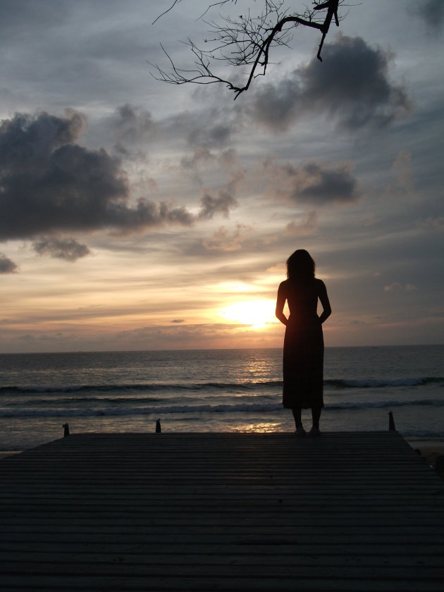 zonsondergang in Karon Beach 