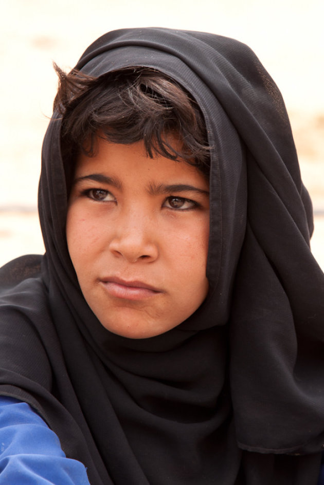 Meisje uit Bedoeinen stam bij Dahab