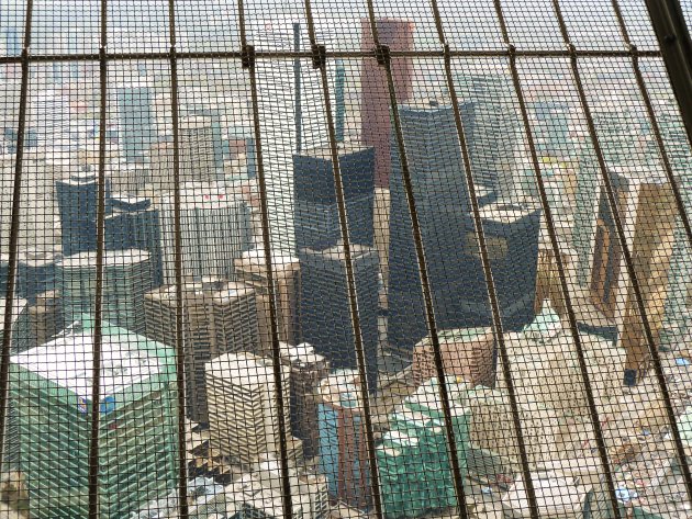 Uitzicht in ruitjes CN Tower