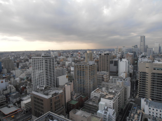 uitzicht over Yokohama vanuit de Yokohama tower