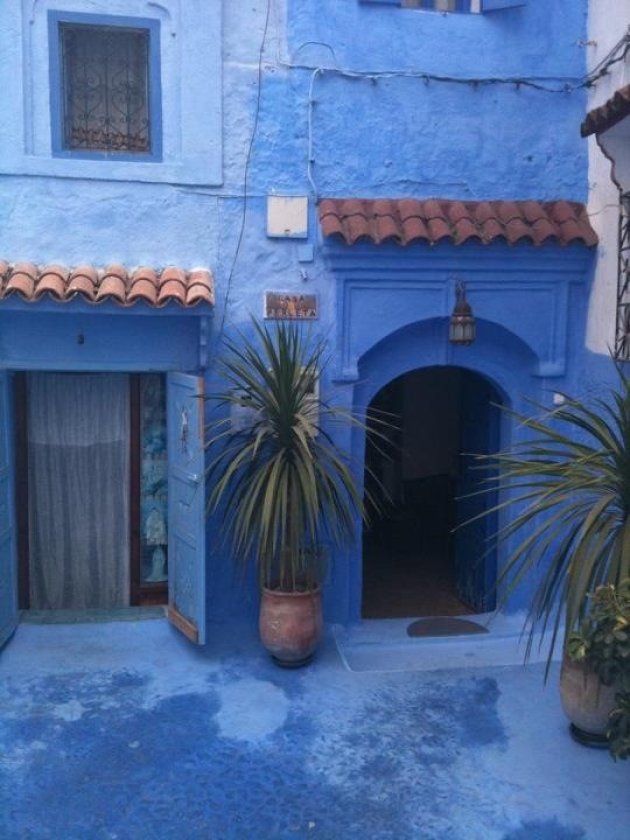 Een woning in Chefchouan, de blauwe stad in het noorden van Marokko