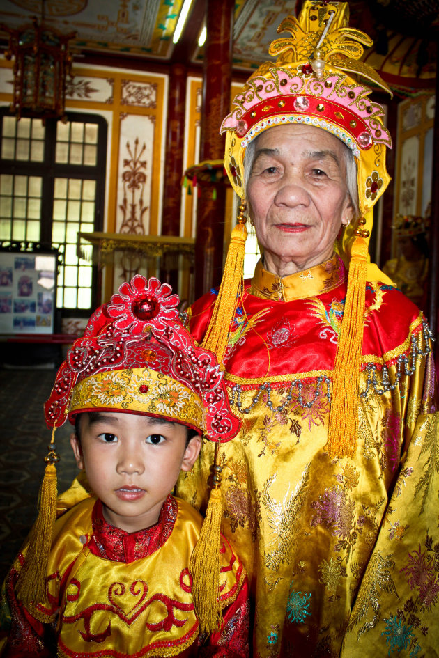 Keizerlijke oma en kleinzoon