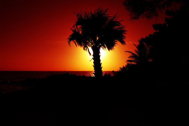 Laatste zonsondergang van 2010 in Key West