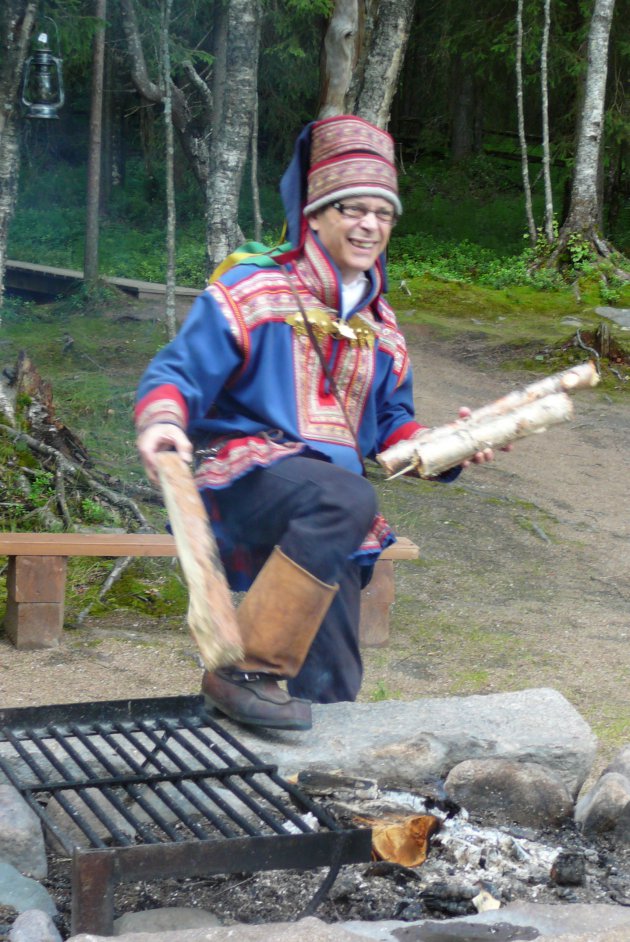 Samische rendierenhouder in de omgeving van Rovaniemi