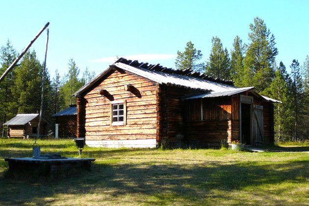 Houten boerenhuis in Fins Lapland