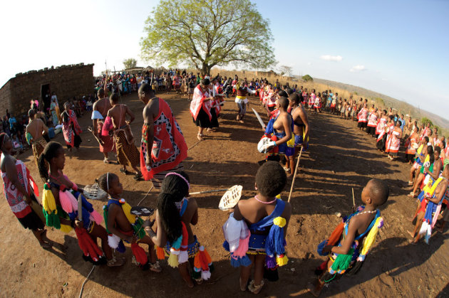 Traditionele Swazi bruiloft