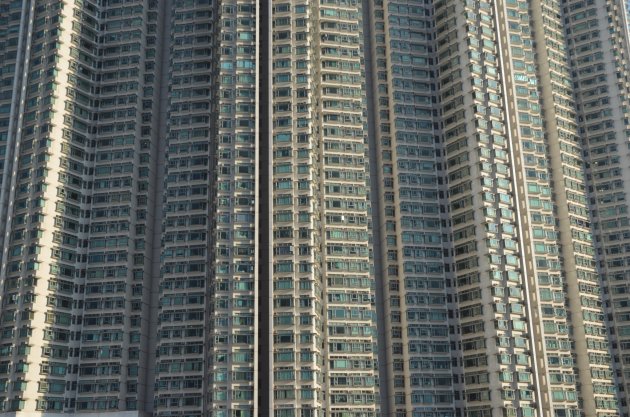 Flatgebouwen in Hong Kong