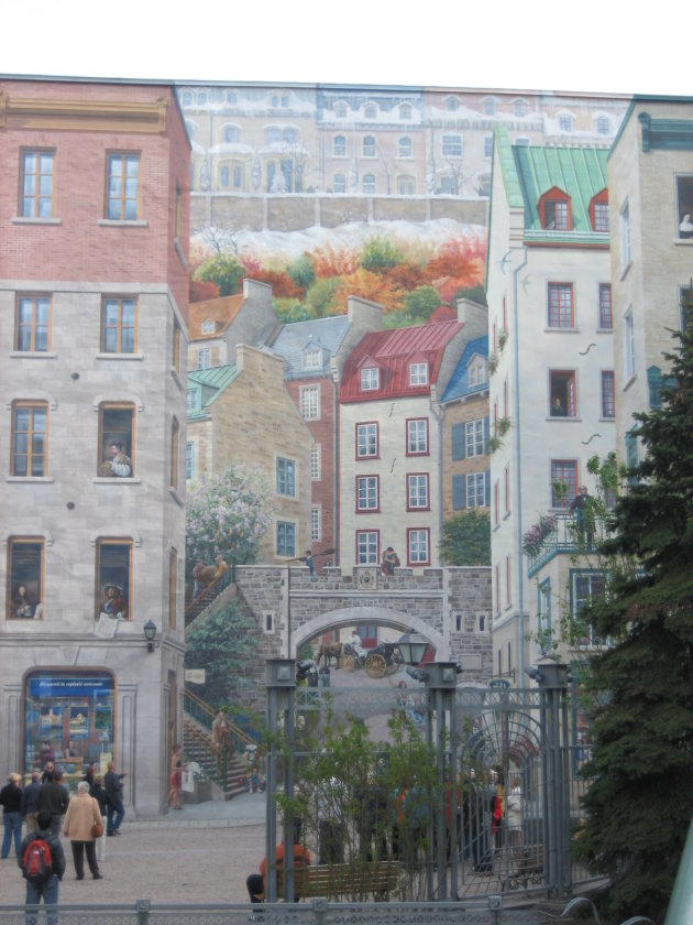 muurschildering in Quebec