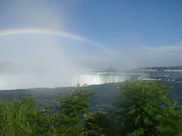 Regenboog over de Niagra Falls