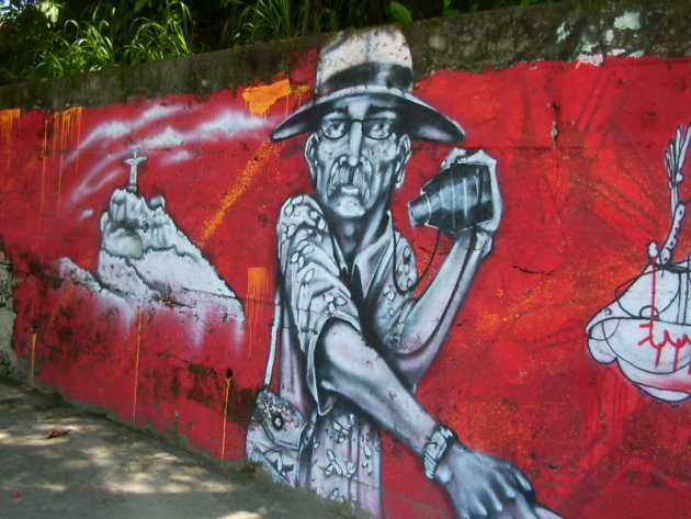 Muurschildering in Rio de Janeiro waarin ik mijzelf herkend