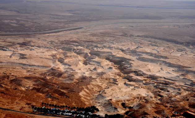 Uitzicht Masada rots.