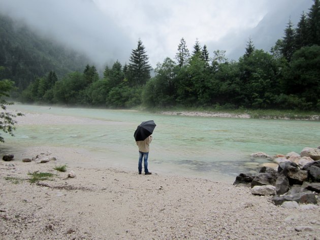 Soca in Slovenia na 3 dagen regen