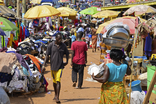 Elmina, de grote markt