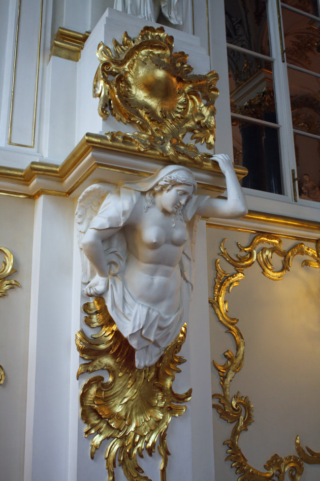 Detail van hal in de Hermitage in St. Petersburg