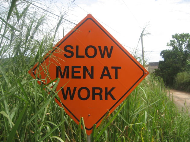 Slow men at work