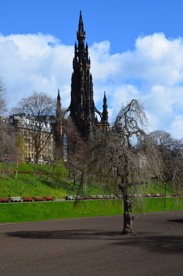 Edinburgh uitzicht op Scott Monument 