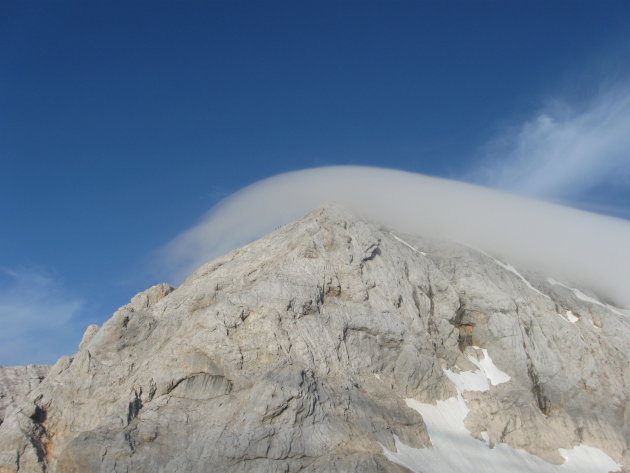 De Triglav, 2864m hoog, het hoogste punt en nationaal symbool van Slovenië