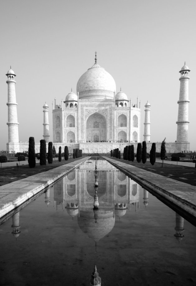 Taj Mahal beeldende spiegeling