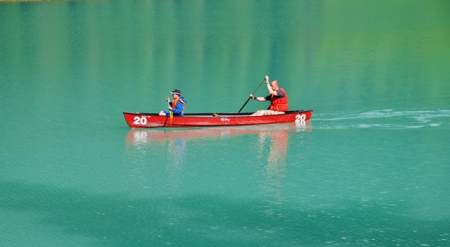 Kanovaren op Emerald Lake