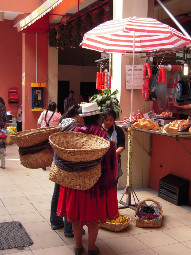 Naar de markt in Cuenca