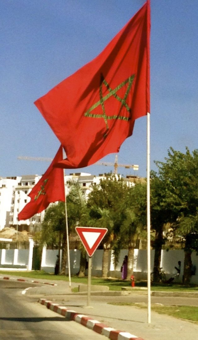 The flag of Morocco 