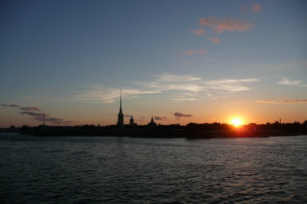 Sint-Petersburg zonsondergang