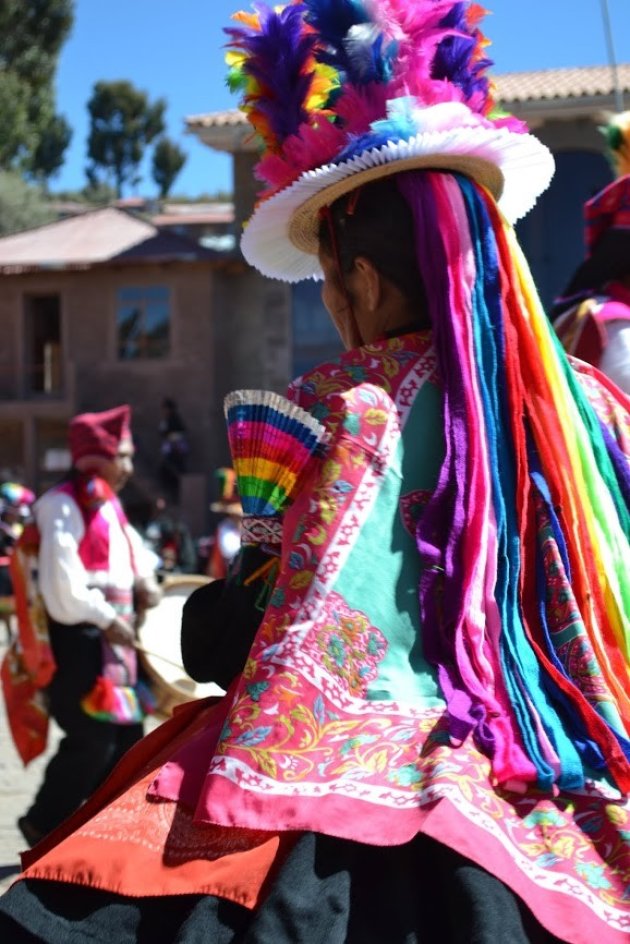 Festival op een van de eilanden van het Titicacameer